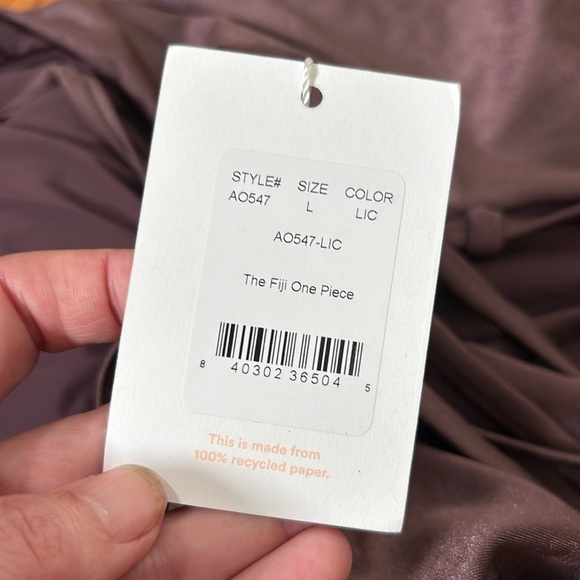 Andie Swim The Fiji One Piece Swimsuit Licorice Purple size L NWT - Picture 7 of 7